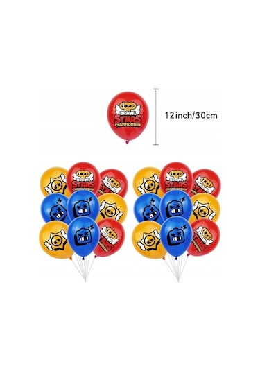 Balonlar Brawl Stars Doğum Günü Partisi Süsleme Seti 32 Parça 32 Parça Diğer