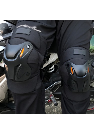 Padalink 2 Adet Ayarlanabilir Motosiklet Dizlik Ve Dirseklik - Gece Reflektörlü, Esnek Ve Konforlu Siyah