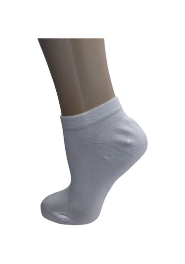 BAMBU DİKİŞSİZ BEYAZ KADIN PATİK ÇORAP - BEYAZ Beyaz