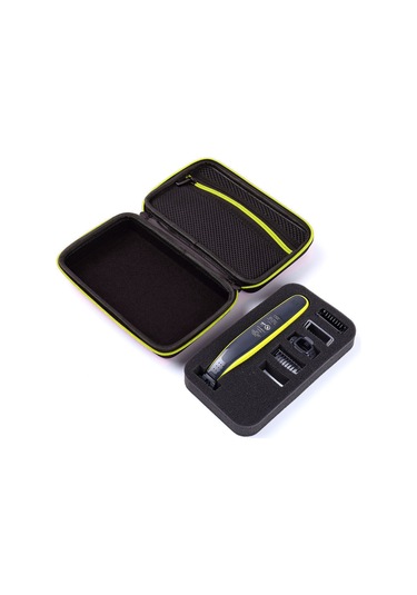 Gajeena Philips Oneblade Qp150 İçin Eva Dayanıklı Sert Kılıf - Su Geçirmez Ve Darbeye Dayanıklı Saklama Çantası Sarı - Siyah