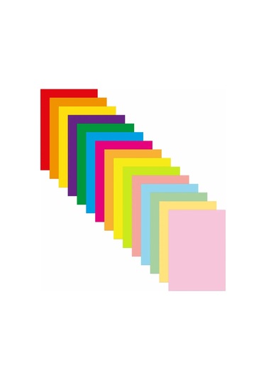 Brauberg Yazıcı Ve Okul İçin Renkli Kağıt A4, 15 Renk 150 Sayfalık Set 268032107 Okul