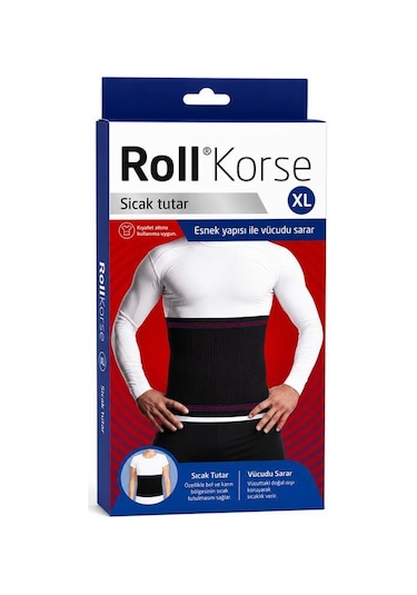 Roll Korse Siyah Xlarge - Sıcak Tutar & Rahatlatır