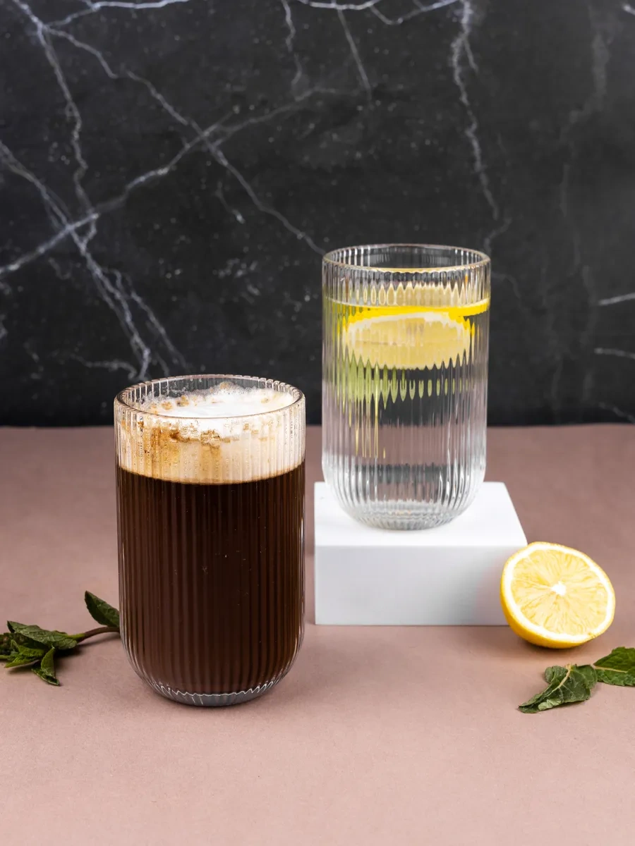 Sunny Home Kokteyl Ve Meyve Suyu İçin Cam Tırtıklı Bardak Seti 440395846 Beyaz