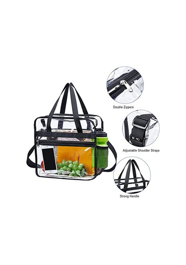 Geekyou Pvc Şeffaf Seyahat Çanta, Büyük Kapasiteli, Askılı Kayışlı, Çok Amaçlı: Kosmetik, Tuvalet Malzemeleri İçin Dayanıklı Taşıma Çantası