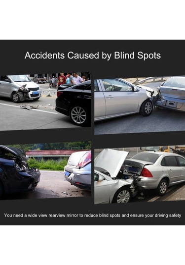 Jeemson Plastik Siyah Araç Geribakış Aynası - Geniş Görünüm, Hd Kalite, 200x60mm Boyut