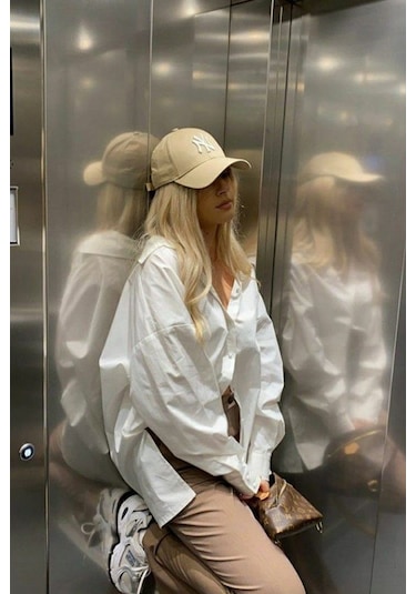 Unisex Ny Taş-beyaz Nakışlı Kep Şapka Taş