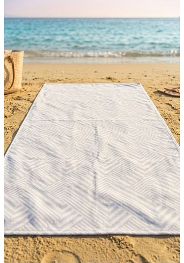 Indigo Peak Gümüş Plaj Havlusu 70 X 150 Gümüş
