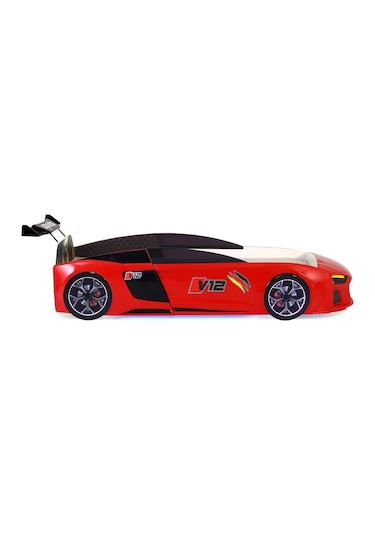 Kırmızı Arabalı Yatak V12 Audi Full Ledli Kumandalı Ve Müzikli