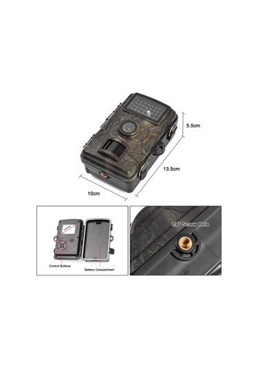 Mufunye 16mp 1080p Av Kamera: 0.8s Tetik Süresi, 10m Gece Görüşü, Ip66 Su Geçirmez, Hareket Tespiti Pil Yok Yeşil