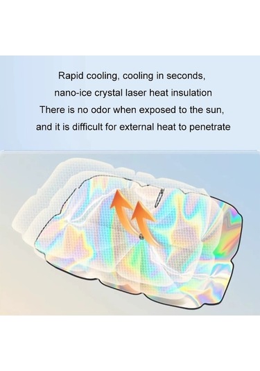 Dancemonkey 145x80cm Araba Ön Cam Güneş Koruma, Çift Daire Panjur, Lazer Güneşlik/