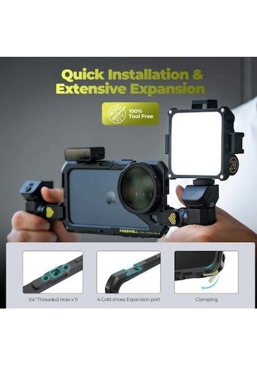 Freewell Genius Rig Cage For Apple Uyumlu iPhone 17 Pro Max