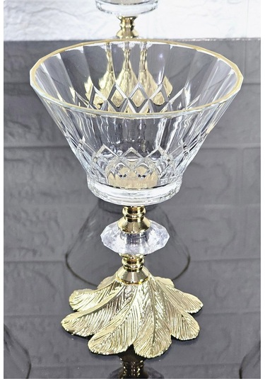 Paşabahçe Serisi Vanıllıa Kase & Magnolıa Kase & Dondurmalık & Şekerlik Semerkand Gold Döküm Ayaklı Naturel