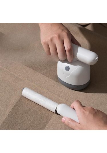 Homyl Elektrikli Hat Sökücü Fuzz Yapışkan Rulo Çok Amaçlı Beyaz