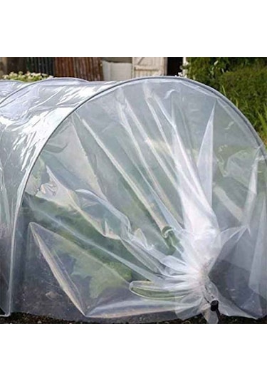 Sones 2 X 10m Şeffaf Bitki Donma Önleyici Film Su Geçirmez Kapak Pencere Sızdırmazlık Filmi Sera Pe Filmi