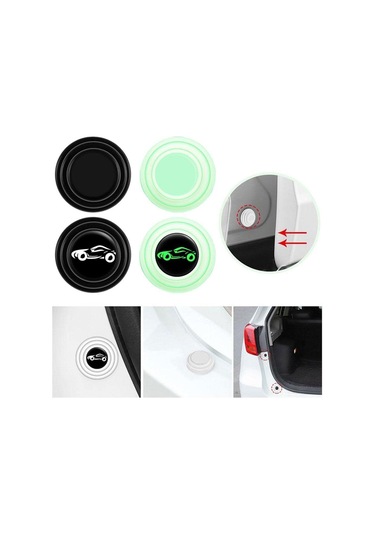 Lemestar Araç Kapısı Anti-çarpma Yastığı 10 Adet Siyah Etiksiz Silikon Tampon Suv Kamyonet Araç Aksesuarı 9210a