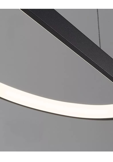 Elips 3 Renk Işık 90 CM Antrasit Gövde Sarkıt Avize