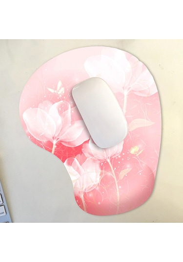 Suntek Bilek Destekli Mouse Pad Kayma Önleyici Yumuşak Ev Pembe