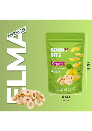 Kurutulmuş Çıtır Elma Atıştırmalığı 5'li Paket 18gr 5 Diğer