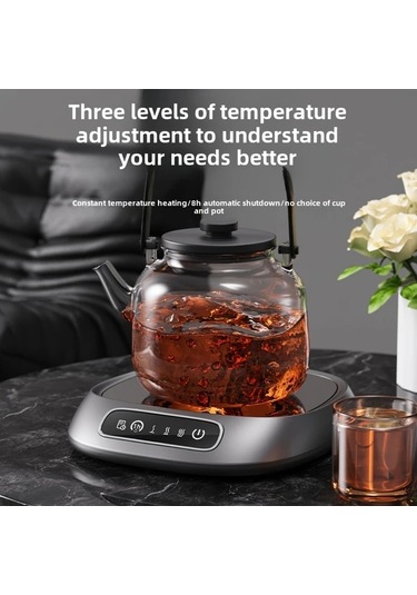 Honeybeeshop Mommed Akıllı Sabit Sıcaklık Dokunmatik Gri Isıtma Pedi 3 Hız Usb Güçlü İzolasyonlu Çay Süt Sıcak Çikolata İçin Ev Ofis