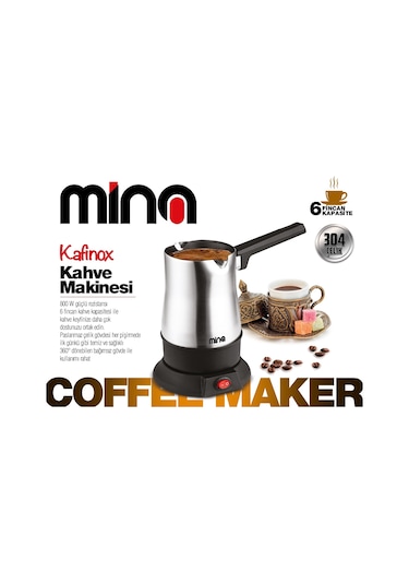 Mina Kafinox Elektrikli 304 Çelik Cezve 800 W