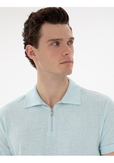 Pierre Cardin Erkek Su Yeşili Tişört 50302586-vr048 Su Yeşili