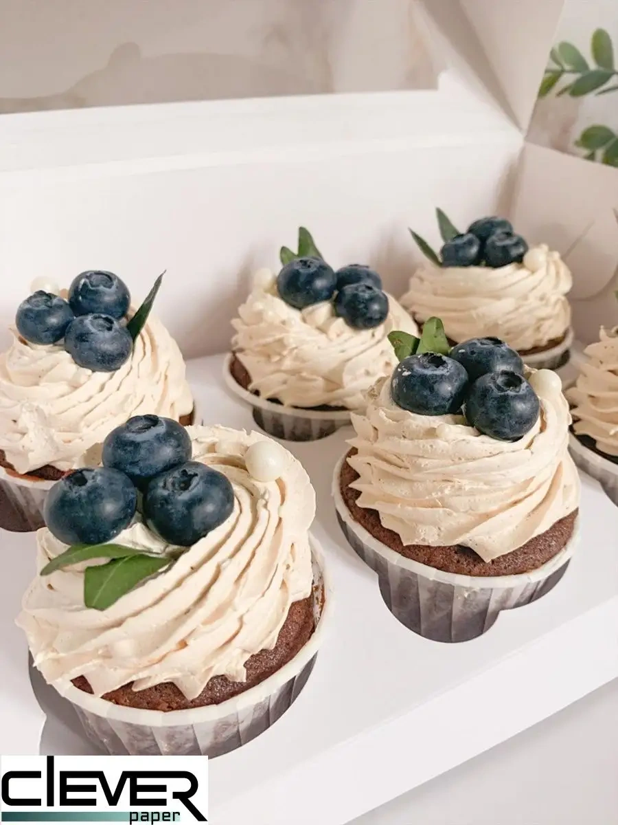 Clever Paper Tek Kullanımlık Kağıt Kek Kalıbı, 100 Adet. 14562109 Beyaz