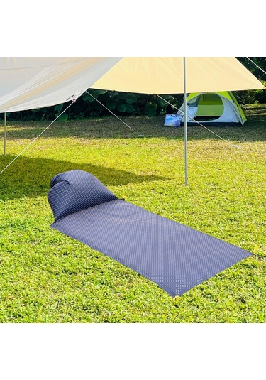 Homyl Baş Destekli Piknik Örtüsü Çim Yürüyüşü İçin Donanma 85x210cm Çok Renkli