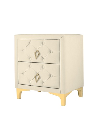 Ruby 2 Çekmeceli Komodin-gold Model Kapitoneli Yatak Odası İki Çekmeceli Komodin&şifonyer Modelleri