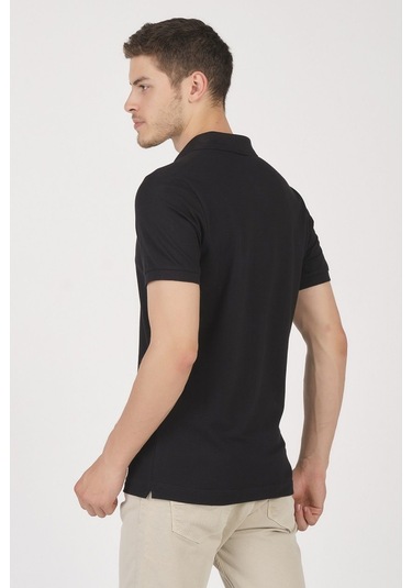 Classıc Pamuk Regular Comfort Erkek Polo Yaka Tişört Siyah