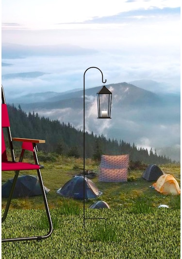 Metal Çubuk Çok Amaçlı Bahçe Ve Kamp Kancası Bitki Bahçe Askısı Fener Çiçek Kancası 4 Adet