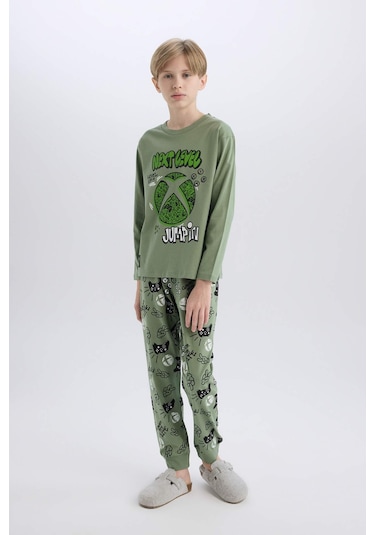 DeFacto Erkek Çocuk Xbox Pijama Takımı Bisiklet Yaka Uzun Kollu Üst Beli Lastikli Uzun Alt D8445A824WNGN425 DeFacto Erkek Çocuk Xbox Pijama Takımı Bisiklet Yaka Uzun Kollu Üst Beli Lastikli Uzun Alt D8445A824WNGN425