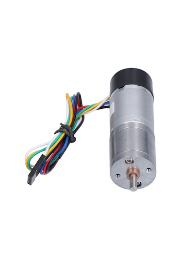 Dianziye 12v 280rpm Hall Kodlayıcıli Dc Redüksiyon Motoru, Akıllı Araçlar İçin Sürtünme Dayanıklı Metal Gövde, Hız Ölçümü Ve Sinyal Geri Bildirimi