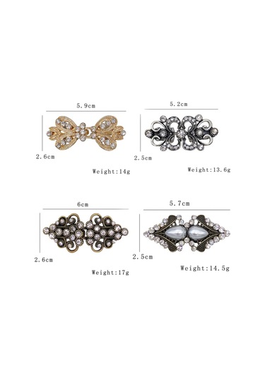 Monyee Metal Klasik Gömlek Kemer Kuşak Sabitleyici, Zirve Desenli Giyim Aksesuarı - Altın Kelepçe İle Altın