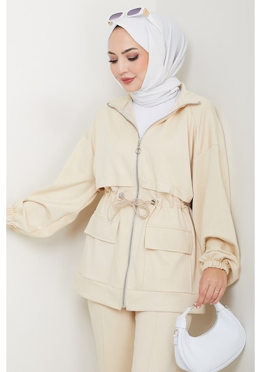 Kapak Cepli Oysho İkili Takım 1652 - Bej Bej