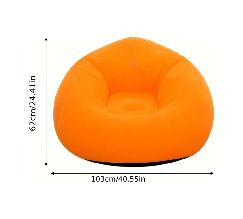 Gateesat 1 Adet Lüks Şişme Kanepe Pompalı - Dayanıklı Pvc İç Mekan Dış Mekan Kırmızı Modern Tasarım kırmızı