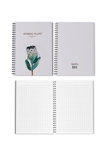 4'lü Spiralli Okul Defteri 60 Yaprak 4'lü Set - A5 Boy Kareli 15