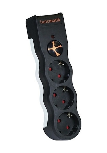 Tuncmatik Powersurge Enerji Koruma Prizi 3'lü Siyah