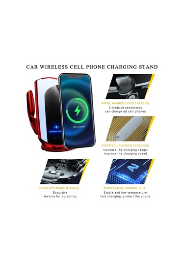 Mufunye Q3 Araç Üstü Manyetik Mobil Kablosuz Şarj Cihazı, 15w Araç Elektrikli Kablosuz Şarj Cihazı Tutucu,