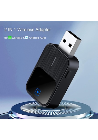 Neevoyu K2 Kablosuz Carplay Ve Android Auto Adaptörü - Kablosuz Araç Entegre Sistemi Bağlantısı, Kolay Kurulum, Otomatik Yeniden Bağlanma