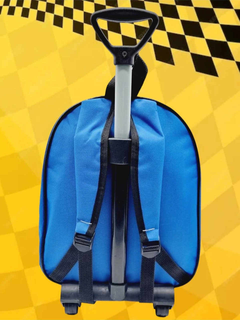 Tezzgelsin Anaokulu Kreş Şimşek Mcqueen 3d Kabartmalı Tekerli Ve Çekçekli Sırt Çantası Ve Okul Çantası Çok Renkli