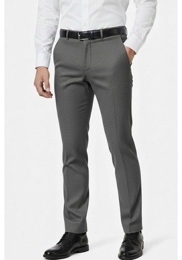 Erkek Regular Fit Kumaş Pantolon Likra Kumaş Bgl-st05034 K.Gri