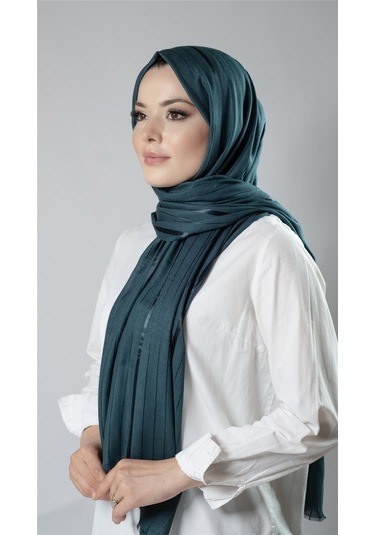 Zümrüt Çizgili Şal Viskon Kumaş Bursa Dolama 202110 37 Zümrüt