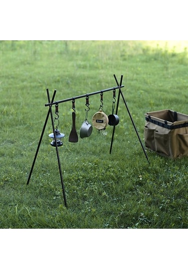 Dancemonkey Shinetrip A014-h0s Alüminyum Üçgen Piknik Tencere Askı Sistemi Altın