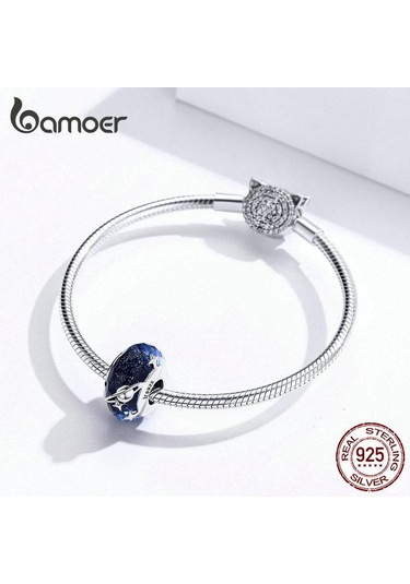 Bamoer Otantik 925 Ayar Gümüş Kolye Benzersiz Yıldızlararası Kolye Yeni Takı Kadınlar Için Gümüş