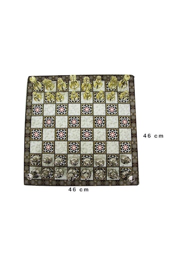 Satranç Taşı Zamak Kutulu Satranç Takımı Seti Hediyelik