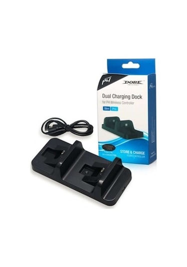 Dobe PS4 Uyumlu Şarj İstasyonu Çift Kol Joystick