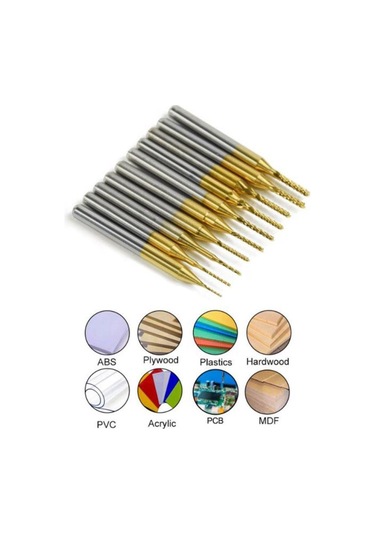 Titanyum Kaplı Tungsten Çelik Cnc Freze Pcb Kesici 0,6 - 1,5mm