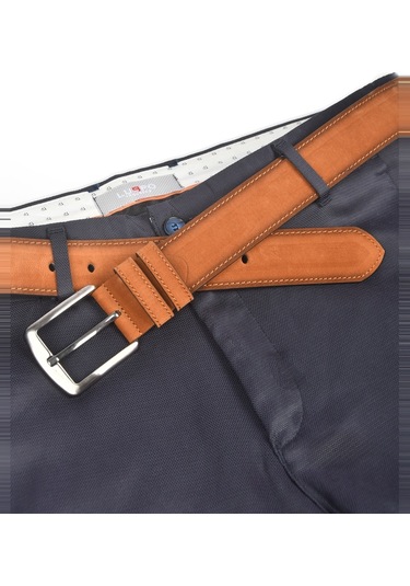 Deepsea Erkek Taba 4 Cm Eninde Süet Kemer Suni Süet Spor Kemer 2402643 Taba