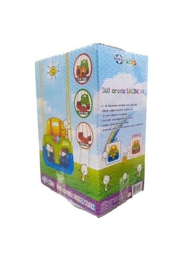 Çocuk & Bebek Salıncağı Salıncak Emniyet Kemerli Sarı Lacivert