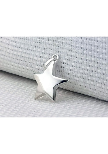 Takıhan Parlak Yıldız Tasarımlı 925 Ayar Gümüş Kolye Ucu
